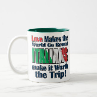 Liebe-Italiener Zweifarbige Tasse