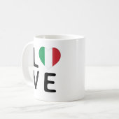 Liebe - Italienische Flagge Kaffeetasse (Vorderseite Links)