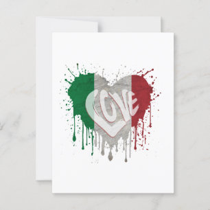 Liebe Italienische Flagge Postkarte