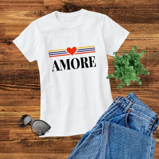Liebe Italienisches Einfaches Modernes Typografisc Tri-Blend Shirt