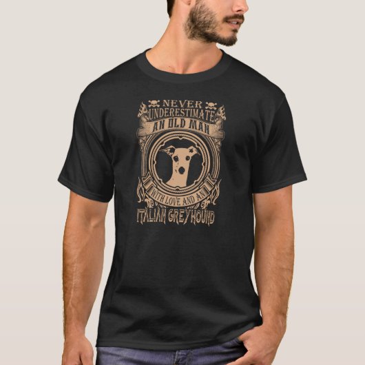 Liebe Italienisches Greyhound Funny Geschenk T-Shirt (Vorderseite)