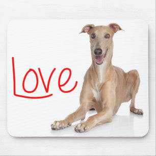 Liebe Italienisches Windhund-Welpen-Hund-Mauspad Mousepad