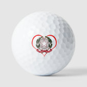 Liebe Italy Golf Balls, italienische Flagge, Herz Golfball (Vorderseite)