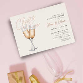 Liebe Ivory Brautparty Rose Gold Folieneinladung