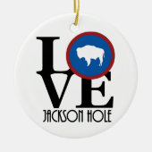 LIEBE Jackson Hole Wyoming Keramik Ornament (Vorne)