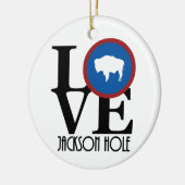 LIEBE Jackson Hole Wyoming Keramik Ornament (Links)
