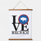 LIEBE Jackson Hole Wyoming Wandteppich Mit Holzrahmen (Vorderseite)