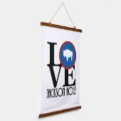 LIEBE Jackson Hole Wyoming Wandteppich Mit Holzrahmen (Gewinkelt)