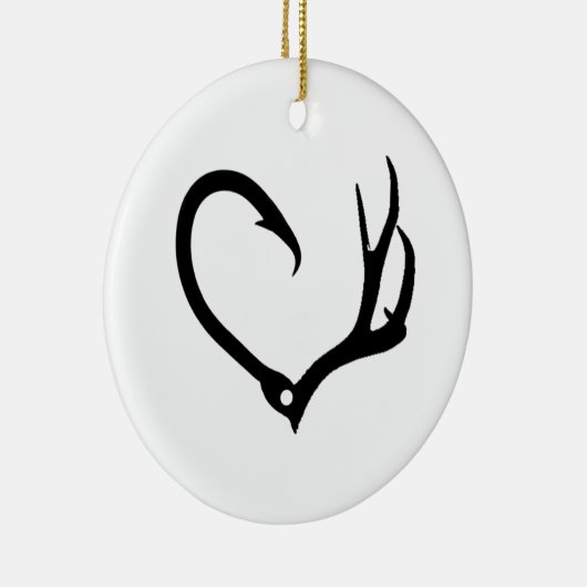 Liebe Jagd und Fischerei Keramik Ornament (Rechts)