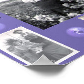 Liebe Jahrestag Namen Fotos Lila Poster (Ecke)