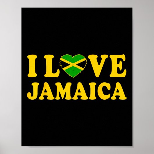 Liebe Jamaica Herz Proud Jamaica Jamaica Indepenca Poster (Vorne)