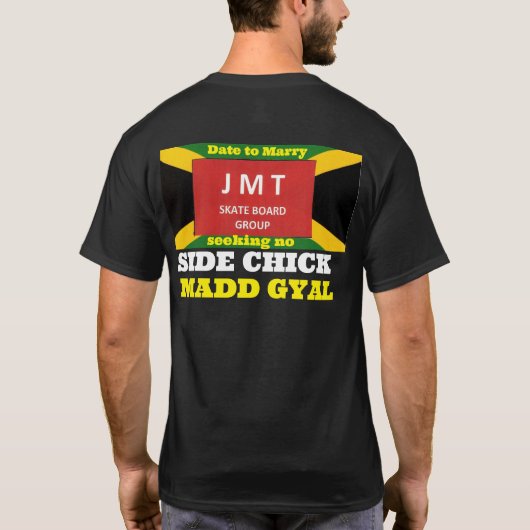 LIEBE JAMAIKAN STIL . Basic Dunkles T-Shirt (Rückseite)