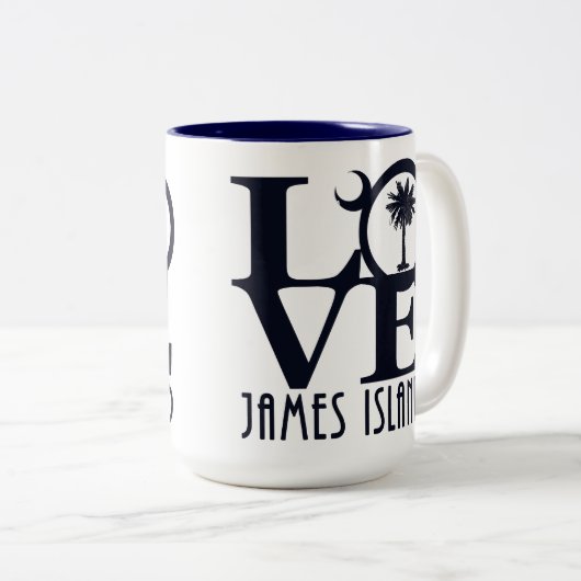 LIEBE James Island 15oz Zweifarbige Tasse (VorderseiteRechts)
