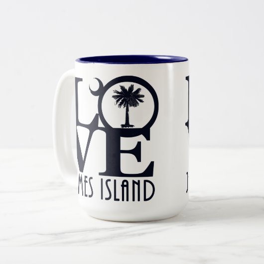 LIEBE James Island 15oz Zweifarbige Tasse (Vorderseite Links)