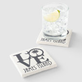 LIEBE James Island Steinuntersetzer (Seitenansicht)