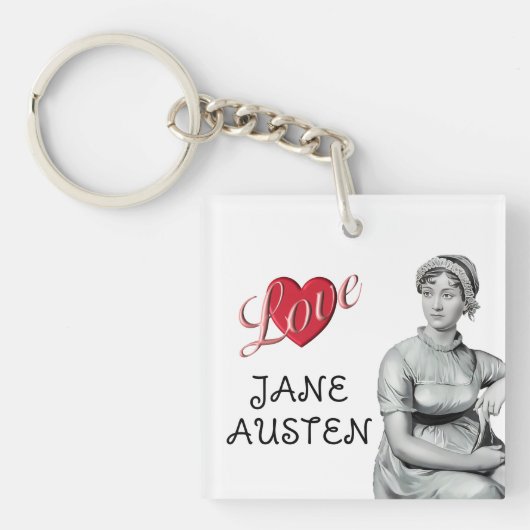 LIEBE JANE AUSTEN SCHLÜSSELANHÄNGER (Vorderseite)