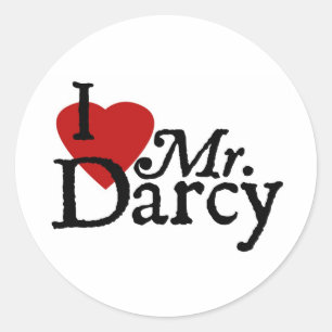 LIEBE Janes Austen I Herr Darcy Runder Aufkleber