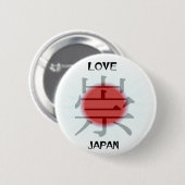 LIEBE JAPAN - Erdbebenhilfe in Japan Button (Vorne & Hinten)