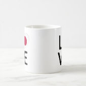 Liebe - Japanische Flagge Kaffeetasse (Mittel)