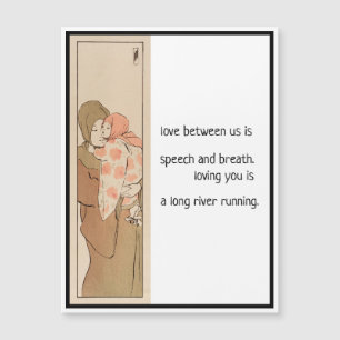 Liebe, Japanisches Mutterkind Haiku Magnetkarte