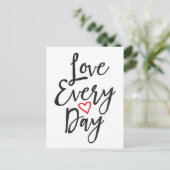 Liebe jeden Tag Postkarte (Stehend Vorderseite)