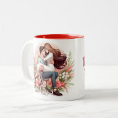 Liebe Jeden Tag | Valentinstag Zweifarbige Tasse (Vorderseite Links)