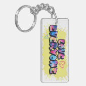 Liebe Jeder farbenfrohe Entwurf Schlüsselanhänger (Vorderseite links)