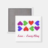 Liebe - Jeder Weg Magnet (Vorderseite/Rückseite)