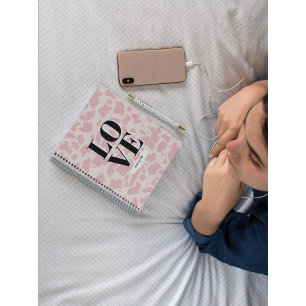 Liebe jedermann - Pink Animal Print Spirituosen No Notizblock