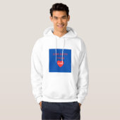 Liebe jedes Kind Herz weißer Pullover Hoodie (Vorne ganz)