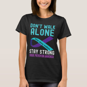 Liebe Jemand Aquamarin-lila Suizidprävention Aware T-Shirt