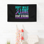 Liebe Jemand geht nicht allein Aquamarinen Lila Se Banner (Insitu)