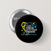 Liebe Jemand mit Down Syndrom Button (Vorne & Hinten)