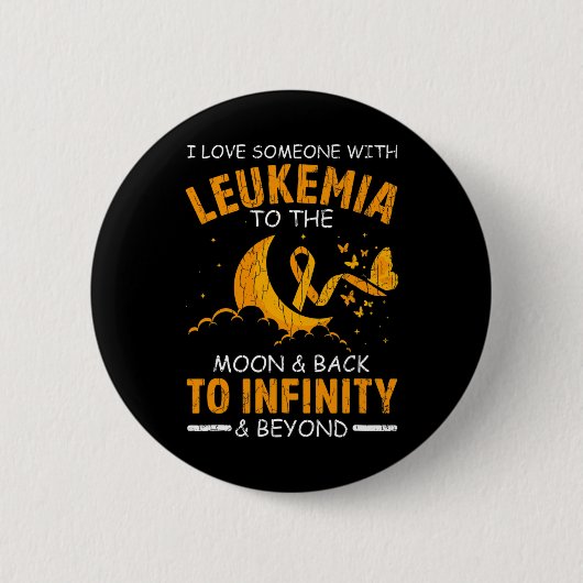 Liebe Jemand mit Leukämie Frohes Bewusstsein Band Button (Vorderseite)