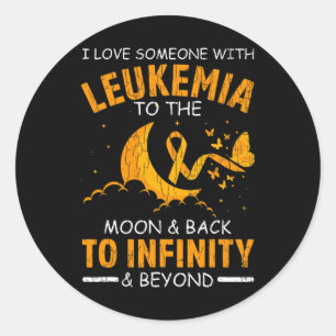 Liebe Jemand mit Leukämie Frohes Bewusstsein Band Runder Aufkleber