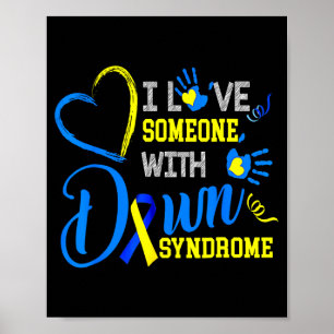Liebe jemanden mit Down-Syndrom-Bewusstsein Männer Poster