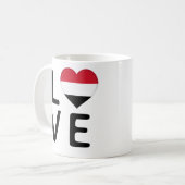 Liebe - Jemen-Flagge Kaffeetasse (Vorderseite Links)