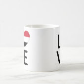 Liebe - Jemen-Flagge Kaffeetasse (Mittel)