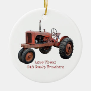 Liebe jene alten rostigen Traktoren Keramikornament