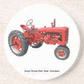 Liebe jene alten roten Traktoren Getränkeuntersetzer (Vorne)