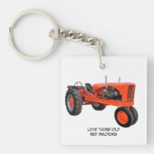 Liebe jene alten roten Traktoren Schlüsselanhänger (Vorderseite)