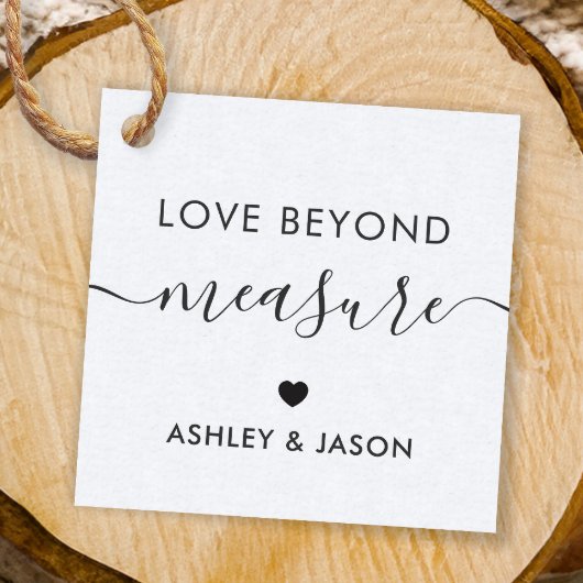 Liebe jenseits der Maßeinheit Geschenkmarke, Hochz Geschenkanhänger