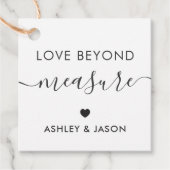 Liebe jenseits der Maßeinheit Geschenkmarke, Hochz Geschenkanhänger (Vorderseite)