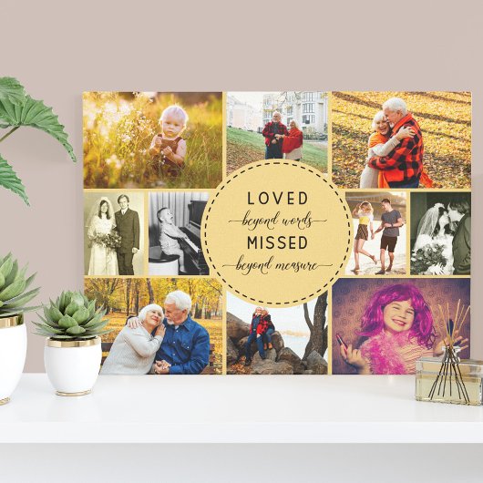 Liebe jenseits der Worte Erinnerung FotoCollage Leinwanddruck