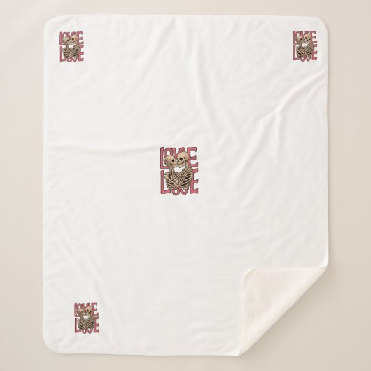 Liebe jenseits der Zeit - Skelett Kunst Sherpadecke (Vorderseite)