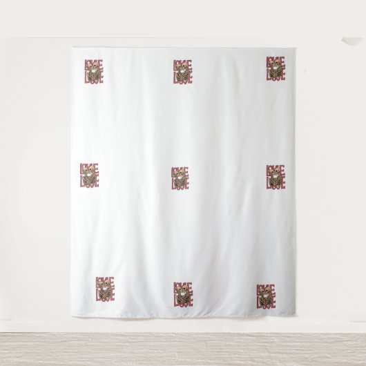 Liebe jenseits der Zeit - Skelett Kunst Wandteppich (Vorderseite)