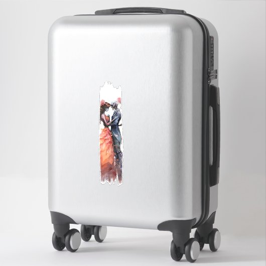 Liebe jenseits des Lebens Pinselstrich Aufkleber (Koffer)