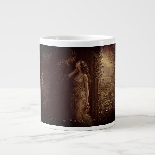 Liebe jenseits mythischer romantischer Fantasy-Got Jumbo-Tasse (Vorderseite)