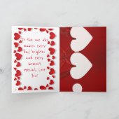 Liebe jenseits von Grenzen - Romantisches Personal Karte (Innenseite)