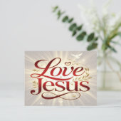 Liebe Jesus Feiertagspostkarte (Stehend Vorderseite)